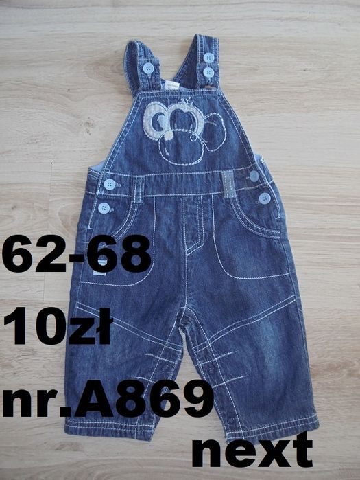 Ogrodniczki jeansowe 62-68 next