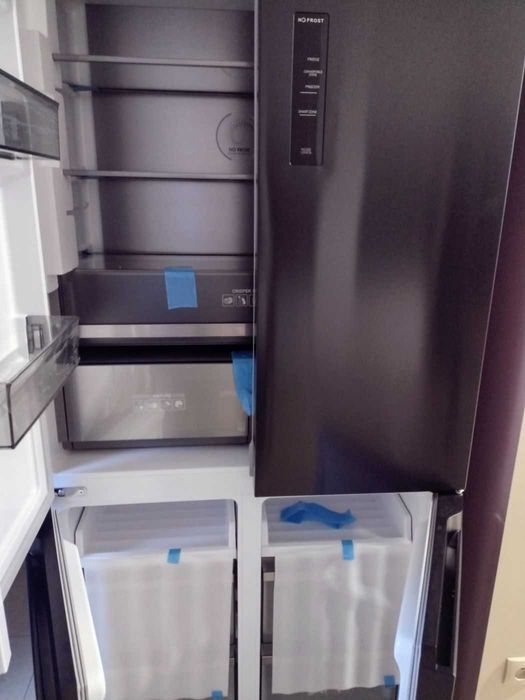 Lodówka Side by Side model KFRM 1991 BS Built IN firmy Kernau czarna stal nierdzewna