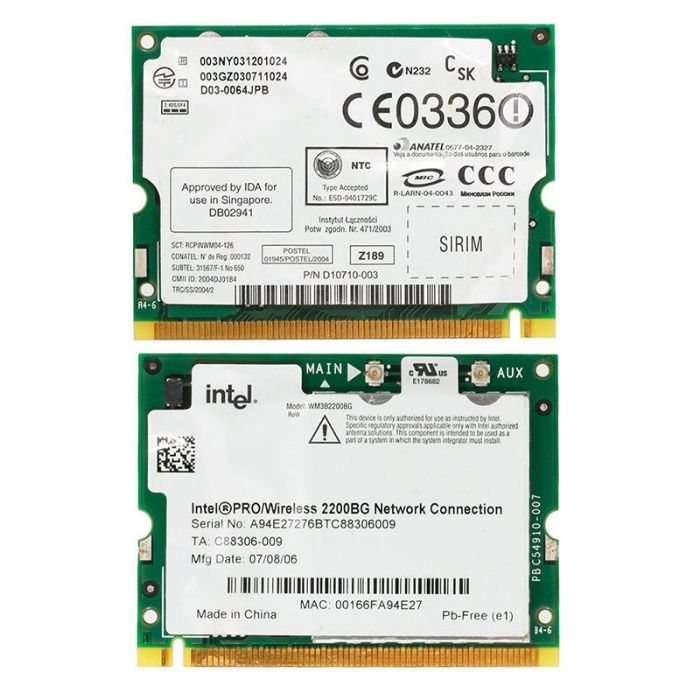 WiFi PCI Wireless WLAN Cards64752268464771121