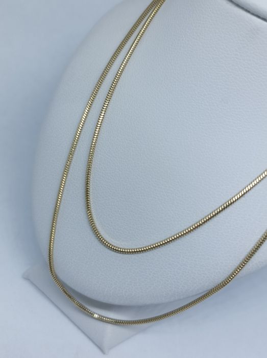 Złoty łańcuszek żmijka próba 585 długość 50 cm