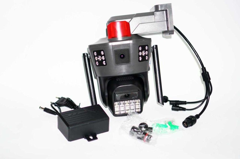 IP WiFi камера 4G SIM, +2 независимых объектива 3Mpx+3Mpx (v380 арр)