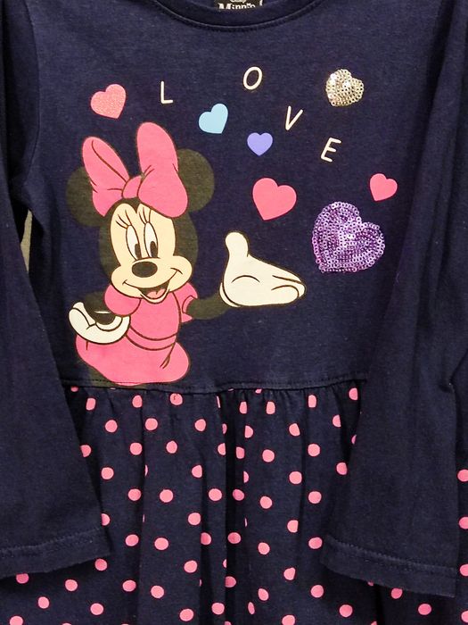 Sukienka Disney Minnie Mouse z długim rękawem