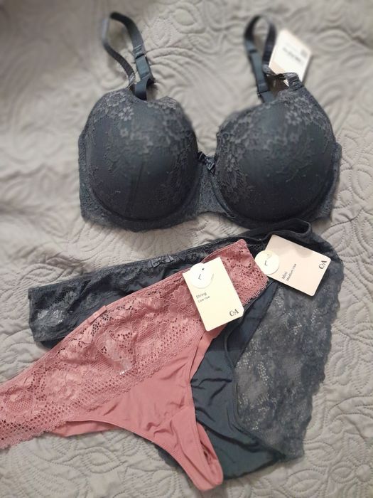 Komplet bielizny grafit C&A 85D