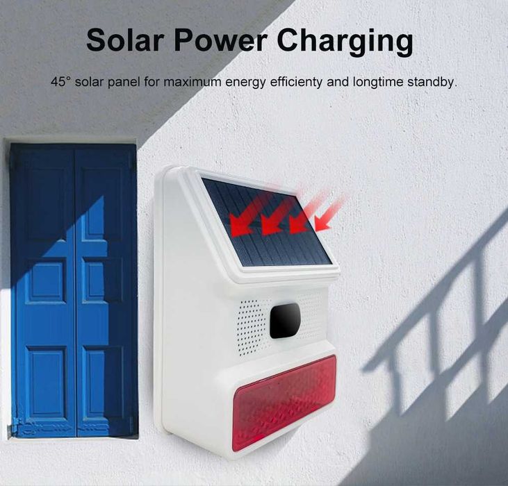 Alarme Tuya Sirene Solar sem fios GSM/WiFi Android/iOS PT (NOVO)