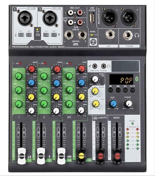 Konsola miksująca dźwięk usb komputer 48V audio