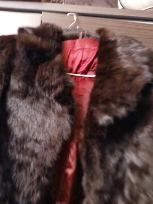 Futro damskie naturalne braz krolik M