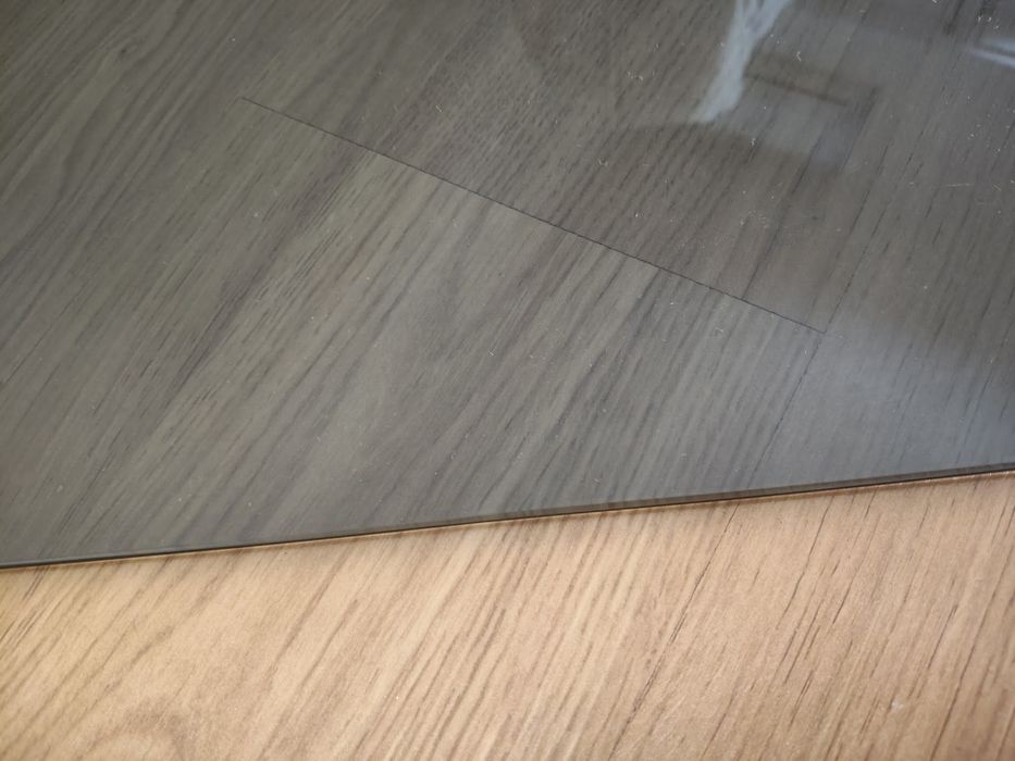 Malm Ikea vidro para cómoda cinza fumado impecável