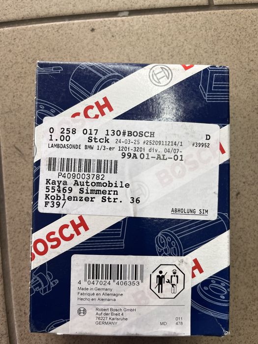 Lambda sonda Bosch do BMW