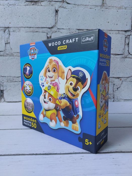 Drewniane puzzle Wood Craft Trefl Psi Patrol Nowe ekologiczne prezent