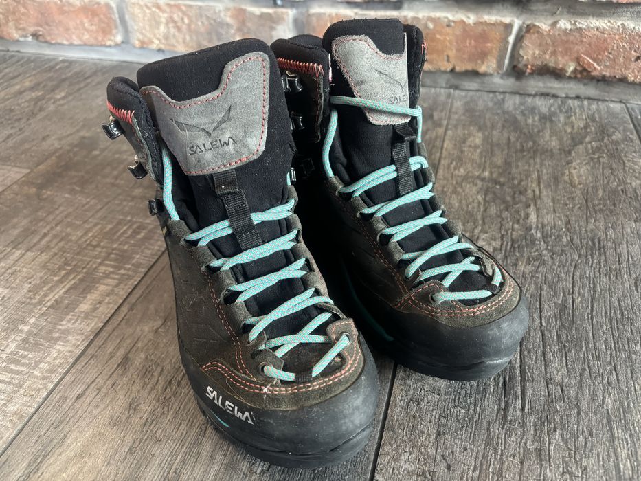 Buty damskie Salewa Mountain Trainer Mid GTX - magnet/viridian green