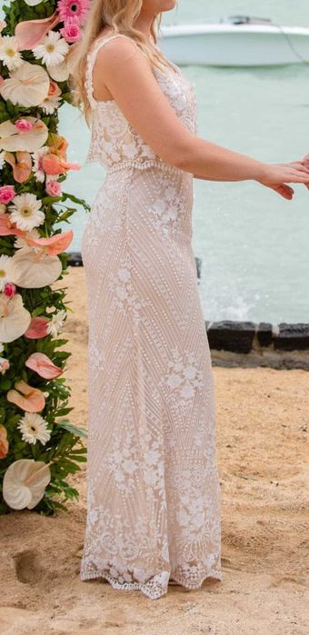 Suknia ślubna BOHO idealna koronka