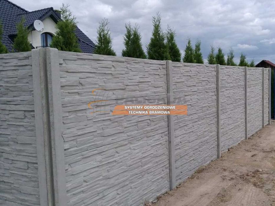 OGRODZENIA BETONOWE 200 x 50 ogrodzenie z płyt betonowych | Bydgoszcz