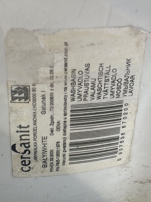 Umywalka cersanit z demontażu