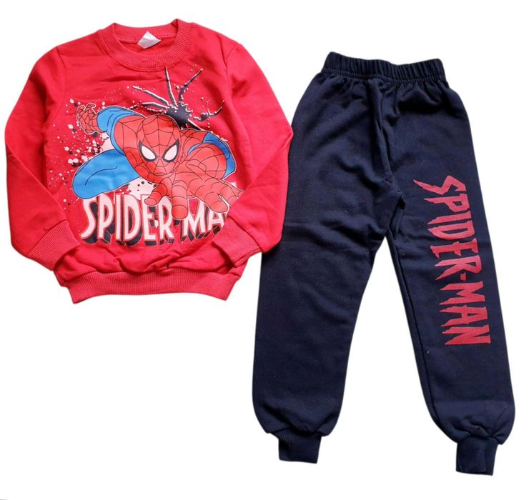 Spiderman nowy lekko ocieplany dres chłopięcy 122 cm