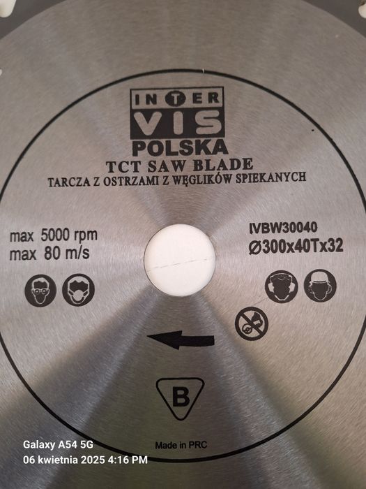 Tarcza do drewna inter vis 300x40Tx32