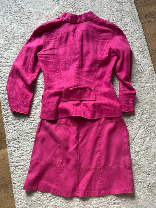 Garsonka lniana Monnari Marynarka i spódnica Fuksja rozm 34
