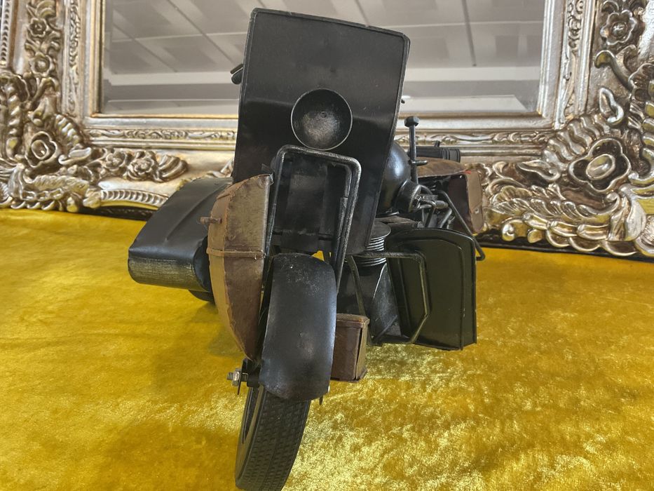 Mota metal com side car preta