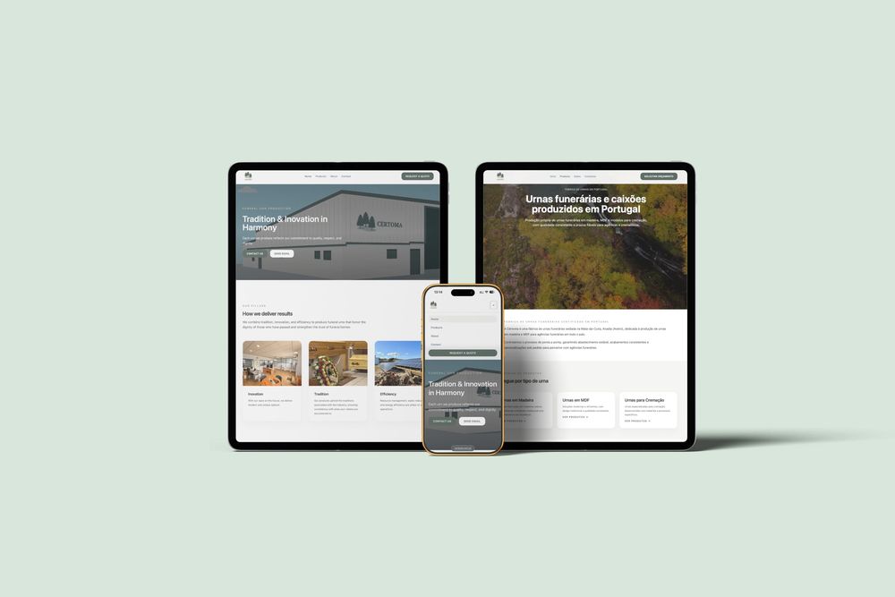 Criação de Sites e Landing Pages | Código à Medida, Sem WordPress