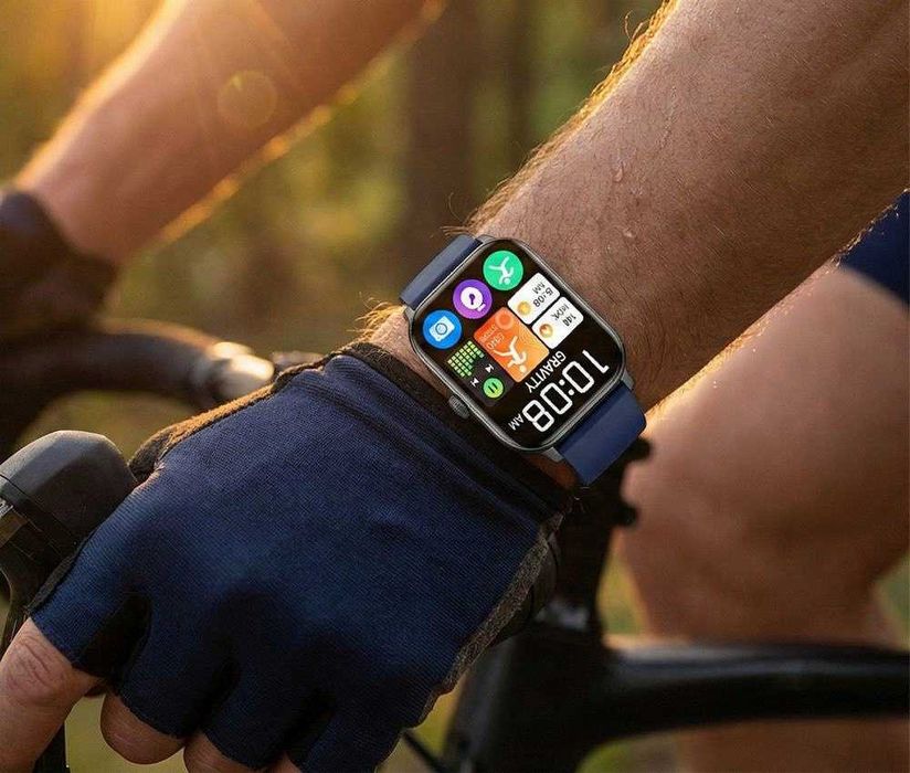 Smartwatch Gravity 1.85" - Czarny/Granatowy, Funkcja Rozmów, IP68