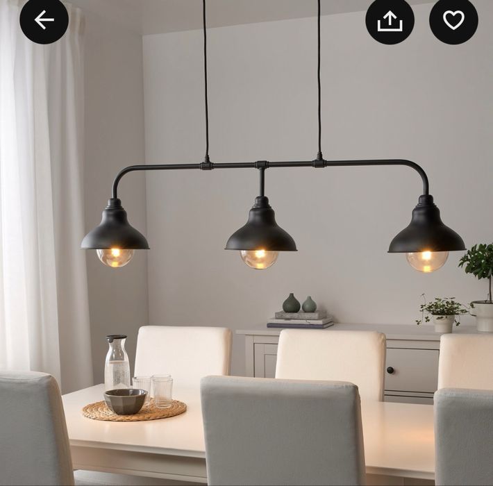Secretária, mesa de jantar e luminária - IKEA - como novos