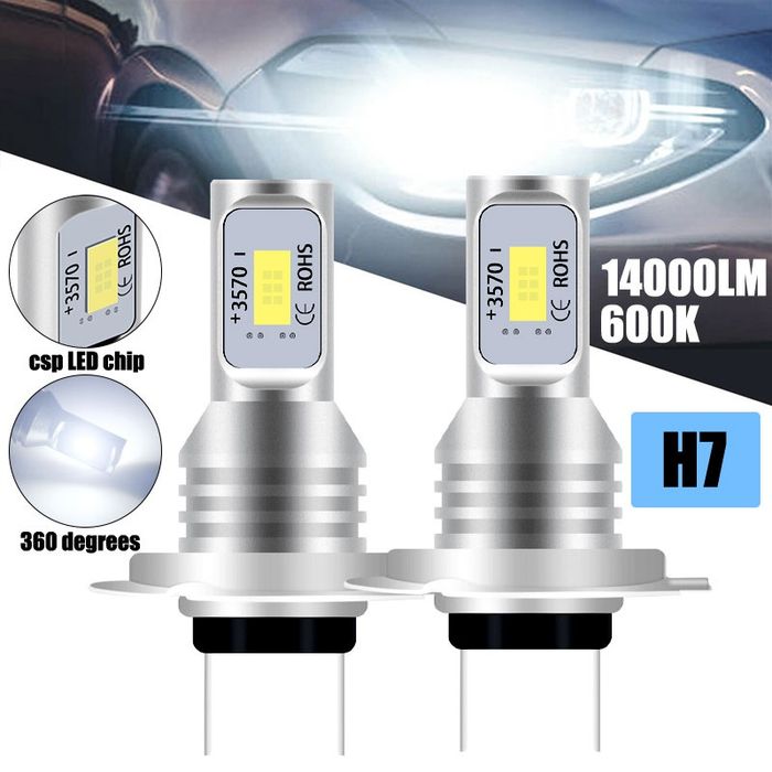 Żarówki H7 H1 H3 W5W led 6000k 2szt