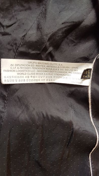 Żakiet Wełniany Massimo Dutti M L Czarny