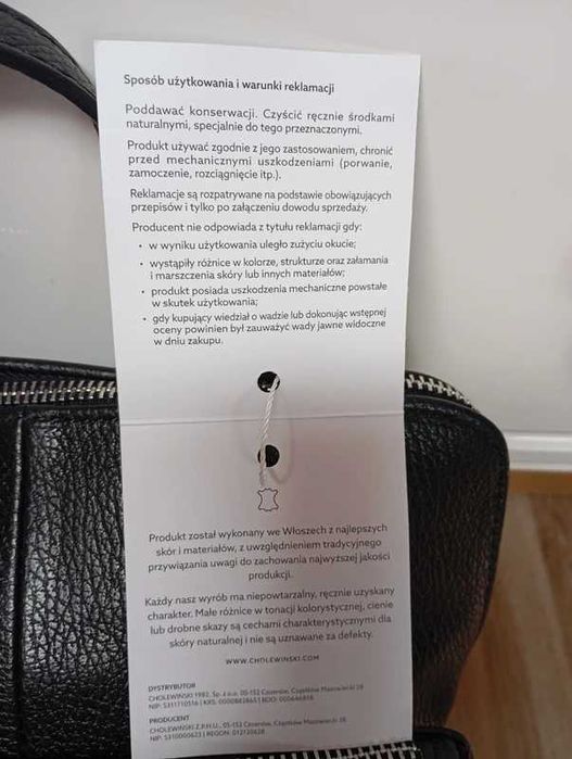 Plecak skórzany Cholewinski Taranto czarny