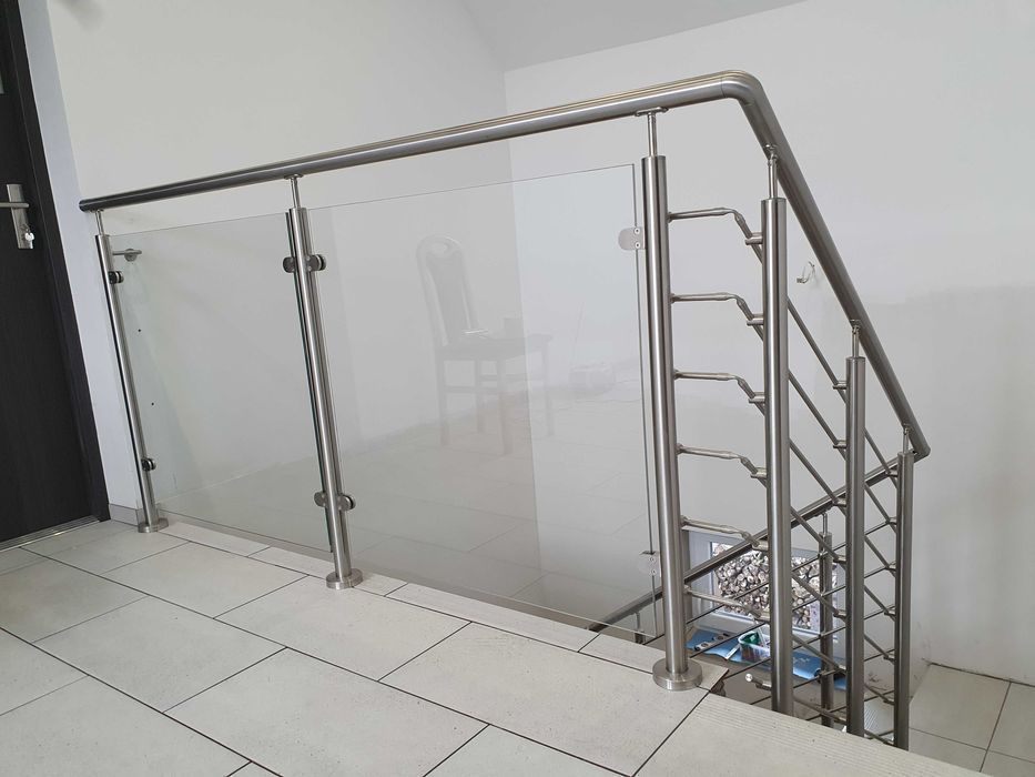 Balustrady ze stali nierdzewnej INOX + szkło