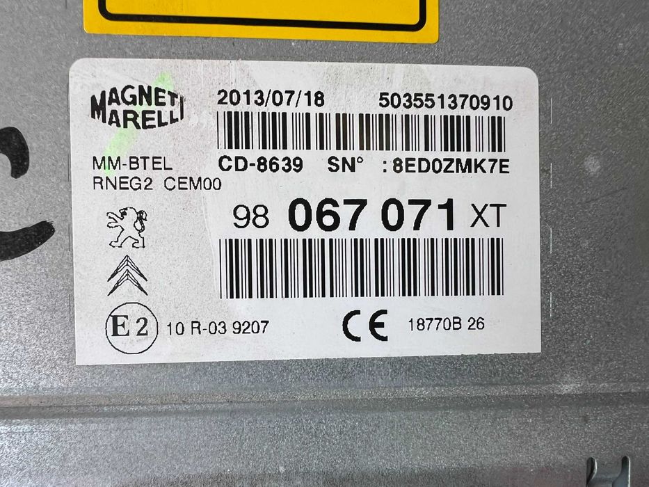 RADIO peugeot citroen 98067071XT
