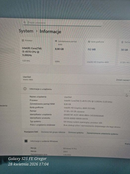 Komputer stacjonarny DELL VOSTRO