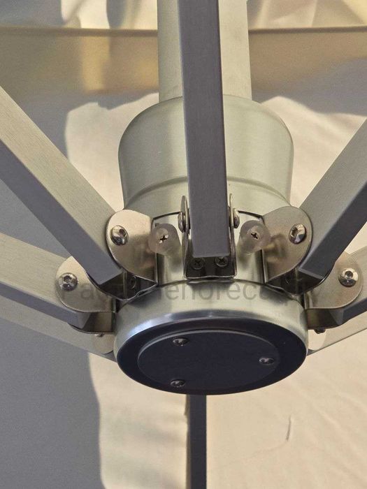 Parasol wspornikowy kopuła prostokątna XL 3x4m kolor mleczny