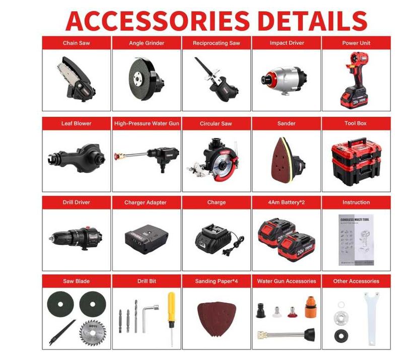 Kit 9 ferramentas eletricas NOVO