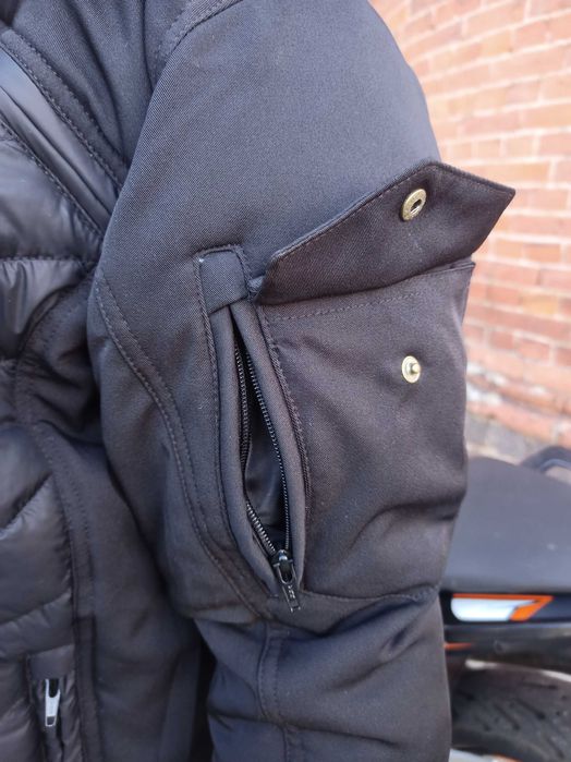 Lekka Bezpieczna kurtka Motocyklowa Czarno Siwa Ochraniacze  Nowość