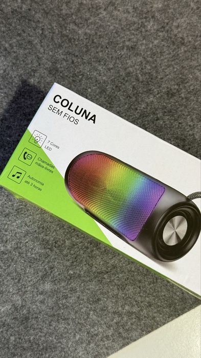 Coluna Bluetooth Led