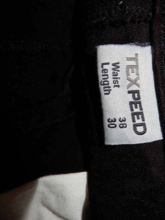 Spodnie jeansowe dżinsowe czarne cargo motocyklowe Texped 38/30 54