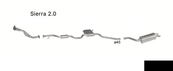Глушитель резанатор Ford Escort Orion Focus Mondeo Scorpio Sierra