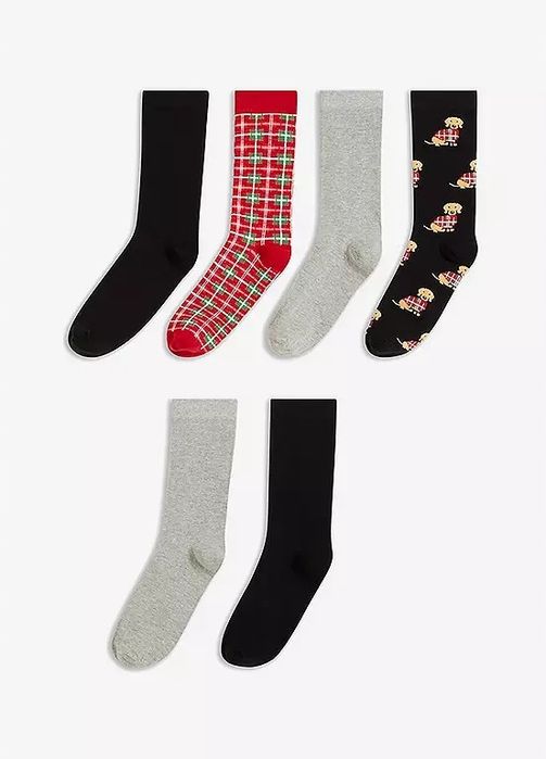 B.P.C. 6-pak skarpetki unisex ze wzorem 43/46.