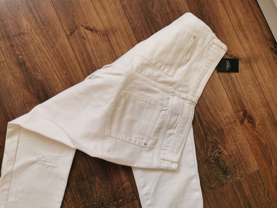 Spodnie dżinsowe jeansowe dżinsy jeansy mom fit L 40 z rozdarciami