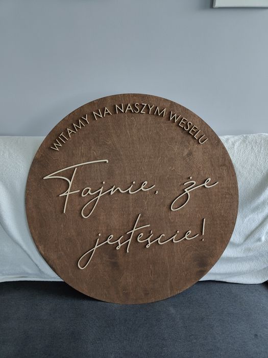 Tablica powitalna koło