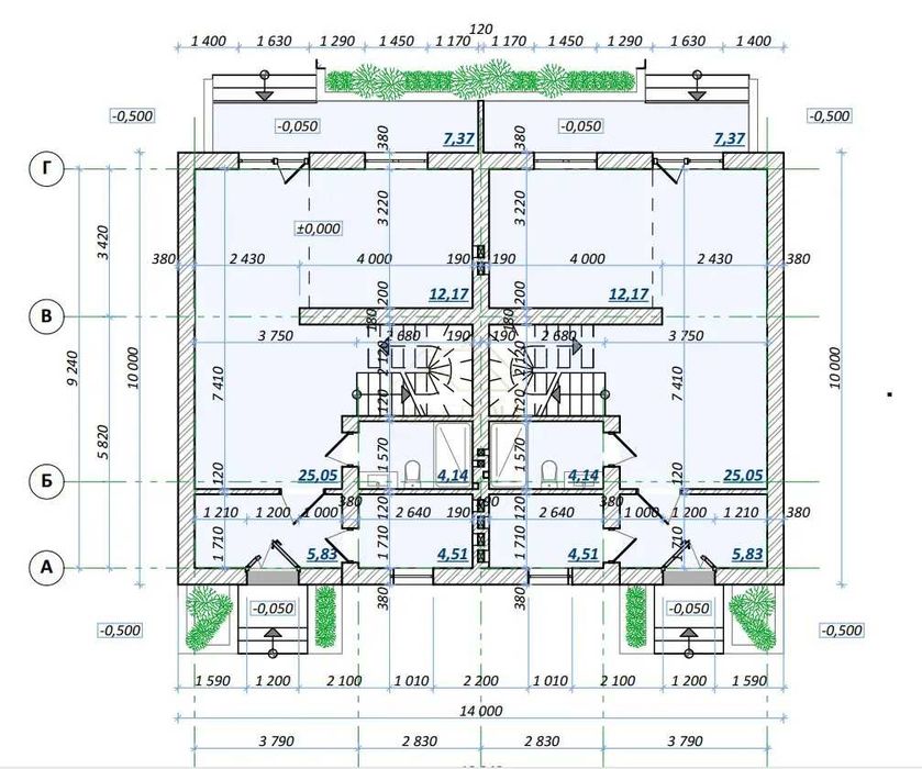Продаж дуплексів 115 м² із власним подвір'ям