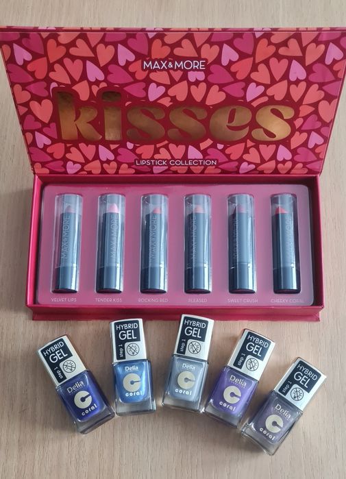 Szminki i lakiery hybrydowe bez lampy zestaw + gratis