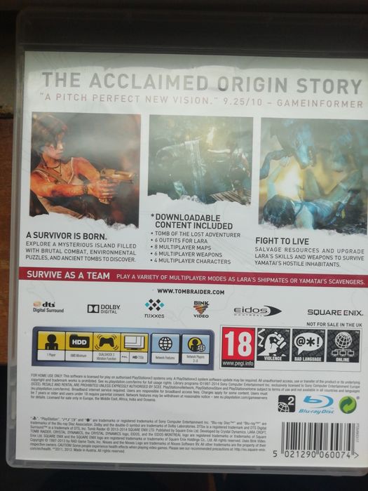 Tomb Raider, Dishonored, Splinter Cell Blacklist e Just Cause 2  PS3