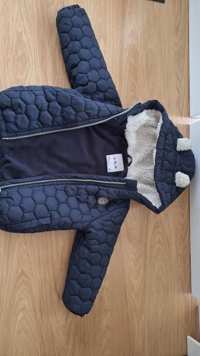 Ciepła kurtka zimowa 86 cm chłopięca 5 10 15