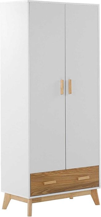 Roupeiro Beliani, branco, em madeira, 80x40x180cm