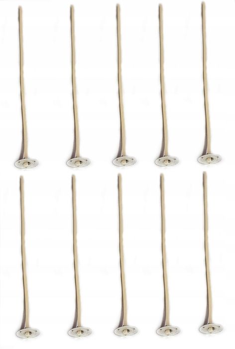 knoty do świec z blaszką knot parafiny 17cm 100szt