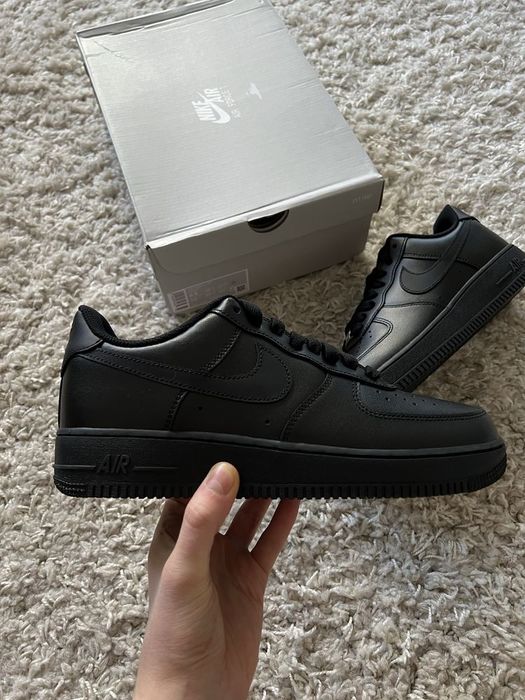 Nike Air Force 1 Black SP Dunk Black 100% натуральна шкіра