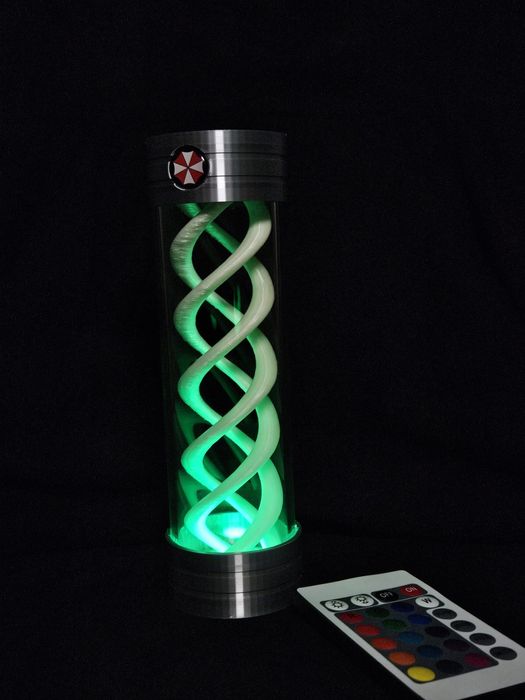 Lampada T-Virus muda de cor e filamento que brilha no escuro.
