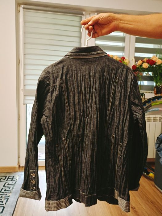 Damska kurtka jeans czarne 48