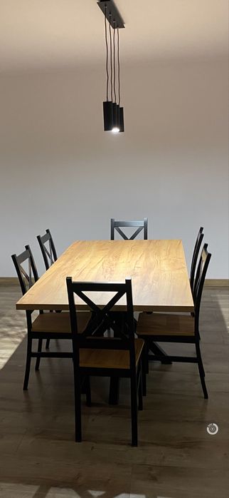 Komplet Stół Loft Pajak rozkladany 100x200/300 + 6 krzeseł