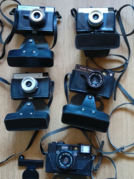 Kolekcja Stary Aparat Fotograficzny Elicon Siluet Elektro Smena PRL